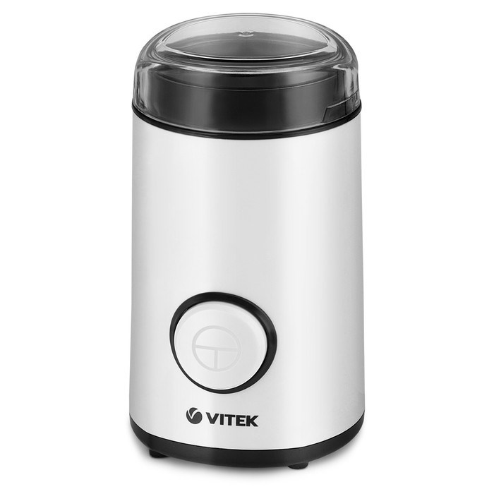 Кофемолка Vitek VT-1541 W, электрическая, ножевая, 150 Вт, 50 г, бело-чёрная - фото 51415063 Кофемолка Vitek VT-1541 W, электрическая, ножевая, 150 Вт, 50 г, бело-чёрная - фото 51415063