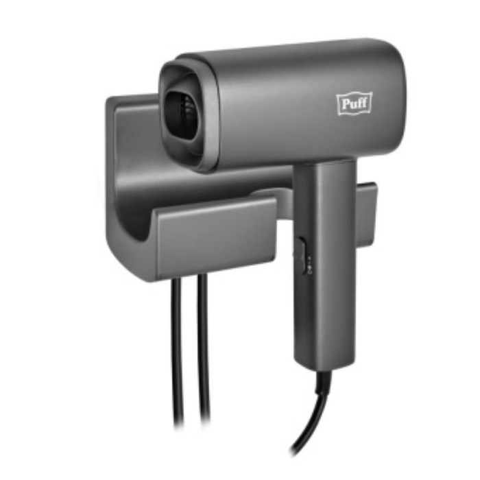Фен Puff-1601Gr, настенный, 1600 Вт, 2 скорости, хол. воздух, серый - фото 51415269 Фен Puff-1601Gr, настенный, 1600 Вт, 2 скорости, хол. воздух, серый - фото 51415269