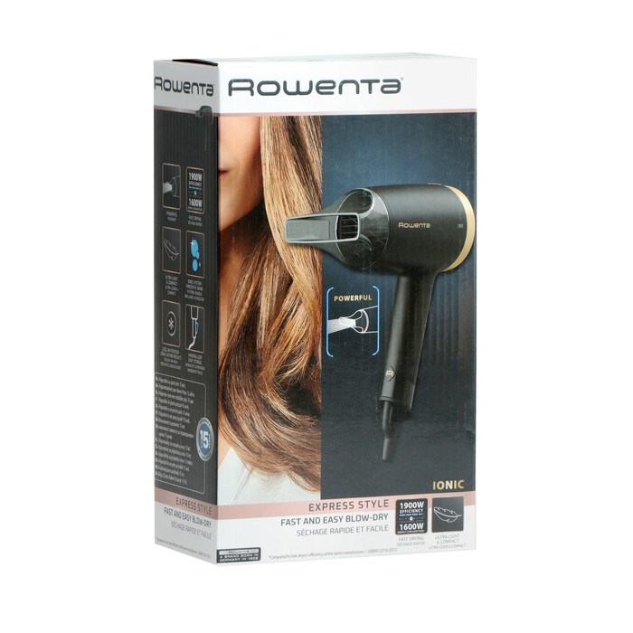 Фен Rowenta CV1811F0, 1600 Вт, DC мотор, ионизация, 2 режима, хол.воздух, концентратор - фото 51415510 Фен Rowenta CV1811F0, 1600 Вт, DC мотор, ионизация, 2 режима, хол.воздух, концентратор - фото 51415510