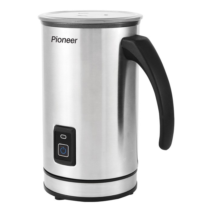 Капучинатор Pioneer MF101, 500 Вт, 400 мл, 3 режима, автоматическое отключение, серебристый с чёрным - фото 51415552 Капучинатор Pioneer MF101, 500 Вт, 400 мл, 3 режима, автоматическое отключение, серебристый с чёрным - фото 51415552