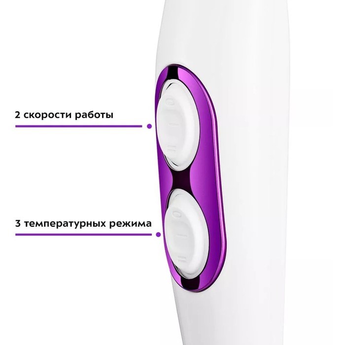 Фен КТ-3213, 1600 Вт, 2 скорости, 3 температурных режима, белый-фиолетовый - фото 51415758 Фен КТ-3213, 1600 Вт, 2 скорости, 3 температурных режима, белый-фиолетовый - фото 51415758