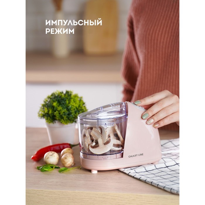 Измельчитель Galaxy GL 2366, пластик, 400 Вт, 0.35 л, розовый - фото 51415982 Измельчитель Galaxy GL 2366, пластик, 400 Вт, 0.35 л, розовый - фото 51415982