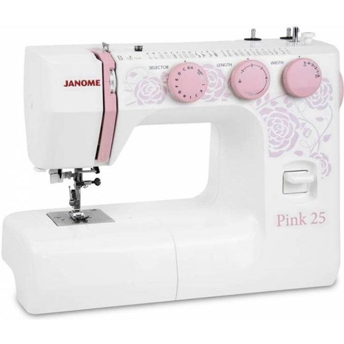 Швейная машина Janome Pink 25, 60 Вт, 25 операций, автомат,бело-розовая - фото 51416027 Швейная машина Janome Pink 25, 60 Вт, 25 операций, автомат,бело-розовая - фото 51416027