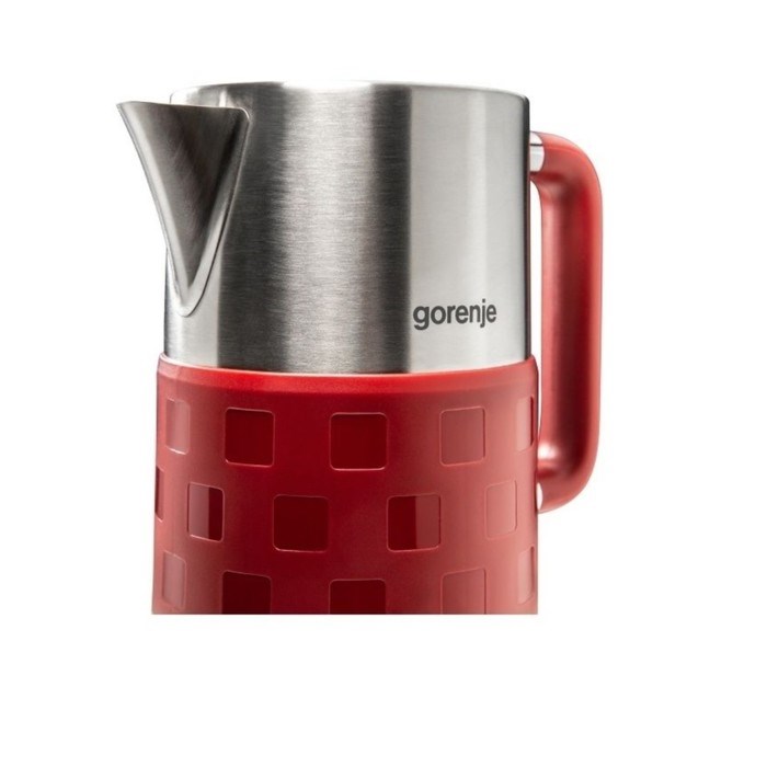 Чайник Gorenje K17FER, металл/пластик, 1.7 л, 2200 Вт, красный/серебристый - фото 51416205 Чайник Gorenje K17FER, металл/пластик, 1.7 л, 2200 Вт, красный/серебристый - фото 51416205