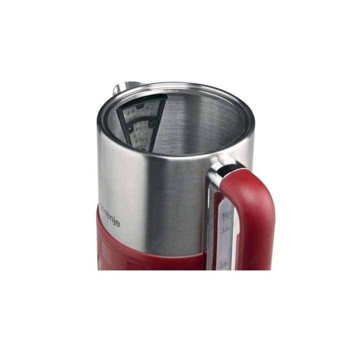 Чайник Gorenje K17FER, металл/пластик, 1.7 л, 2200 Вт, красный/серебристый - фото 51416206 Чайник Gorenje K17FER, металл/пластик, 1.7 л, 2200 Вт, красный/серебристый - фото 51416206