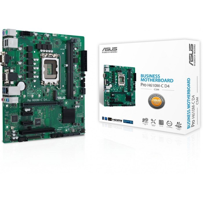 Материнская плата Asus PRO H610M-C D4-CSM, LGA1700, H610, 2хDDR4, VGA, HDMI, DP, mATX - фото 51416338 Материнская плата Asus PRO H610M-C D4-CSM, LGA1700, H610, 2хDDR4, VGA, HDMI, DP, mATX - фото 51416338