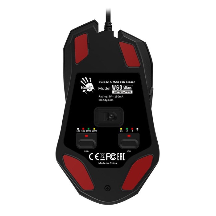 Мышь A4Tech Bloody W60 Max белый оптическая (10000dpi) USB (10but) - фото 51416497 Мышь A4Tech Bloody W60 Max белый оптическая (10000dpi) USB (10but) - фото 51416497