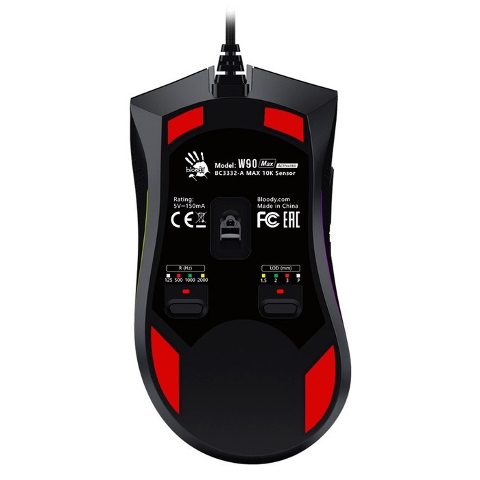 Мышь A4Tech Bloody W90 Max черный оптическая (10000dpi) USB (7but) - фото 51416530 Мышь A4Tech Bloody W90 Max черный оптическая (10000dpi) USB (7but) - фото 51416530