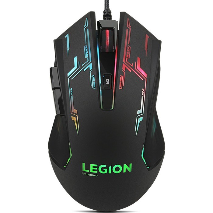 Мышь Lenovo Legion M200 RGB черный оптическая (2400dpi) USB для ноутбука (5but) - фото 51416623 Мышь Lenovo Legion M200 RGB черный оптическая (2400dpi) USB для ноутбука (5but) - фото 51416623