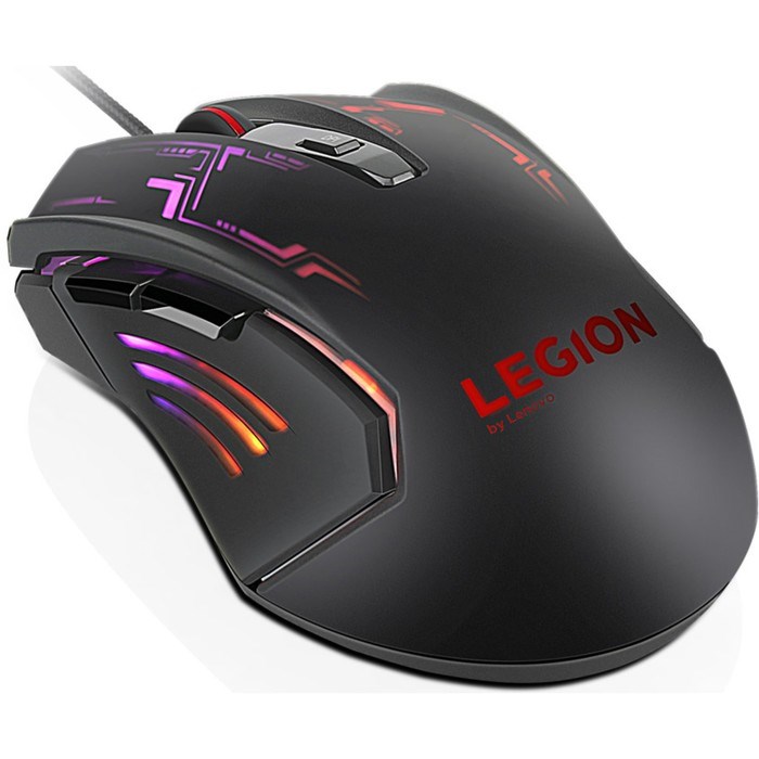 Мышь Lenovo Legion M200 RGB черный оптическая (2400dpi) USB для ноутбука (5but) - фото 51416626 Мышь Lenovo Legion M200 RGB черный оптическая (2400dpi) USB для ноутбука (5but) - фото 51416626