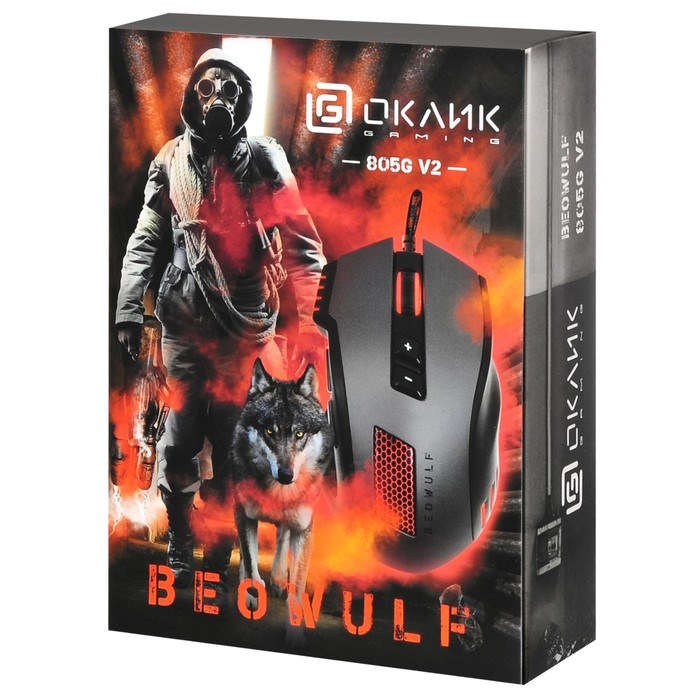 Мышь Оклик 805G V2 BEOWULF черный/серебристый оптическая (3200dpi) USB (8but) - фото 51416747 Мышь Оклик 805G V2 BEOWULF черный/серебристый оптическая (3200dpi) USB (8but) - фото 51416747