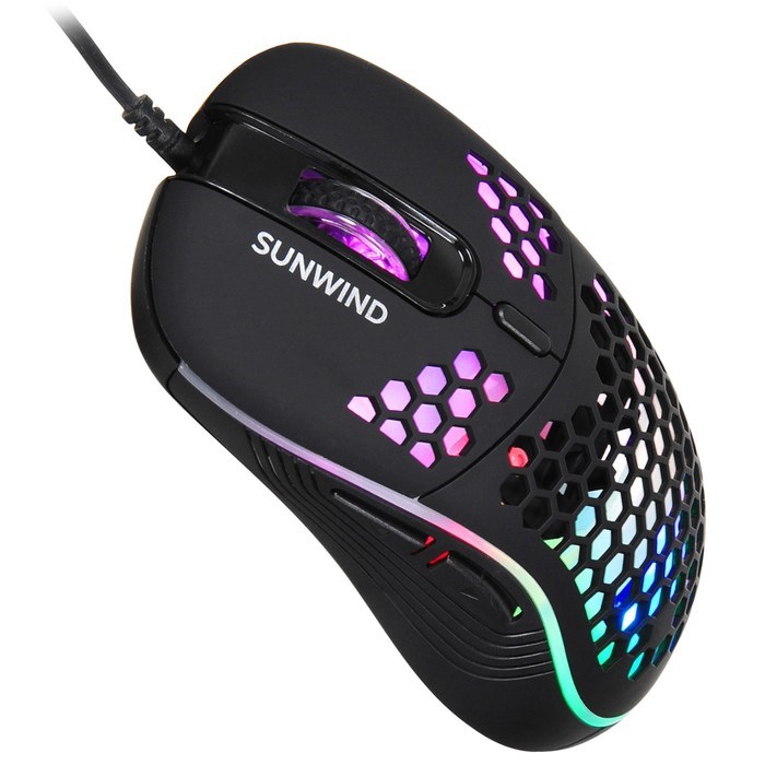 Мышь SunWind SW-M800G черный оптическая (3200dpi) USB для ноутбука (6but) - фото 51416859 Мышь SunWind SW-M800G черный оптическая (3200dpi) USB для ноутбука (6but) - фото 51416859