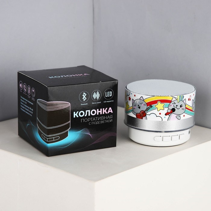 Портативная колонка "Котики", модель PS-02, 4,9 х 7 см - фото 51416886 Портативная колонка "Котики", модель PS-02, 4,9 х 7 см - фото 51416886