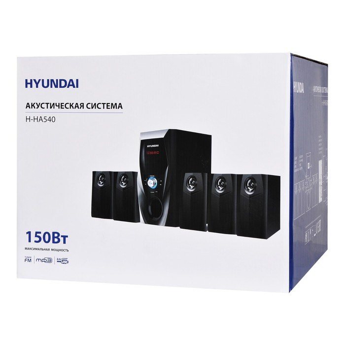 Микросистема Hyundai H-HA540 черный 150Вт FM USB BT SD/MMC/MS - фото 51417009 Микросистема Hyundai H-HA540 черный 150Вт FM USB BT SD/MMC/MS - фото 51417009
