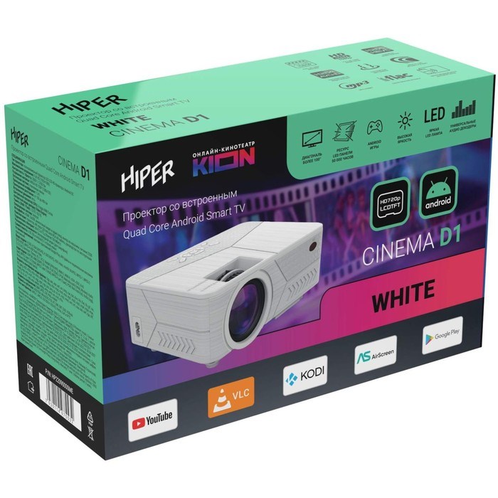 Проектор Hiper Cinema D1 White LCD 3700Lm (1280x720) 2000:1 ресурс лампы:50000часов 2xUSB ty 10044 - фото 51417665 Проектор Hiper Cinema D1 White LCD 3700Lm (1280x720) 2000:1 ресурс лампы:50000часов 2xUSB ty 10044 - фото 51417665