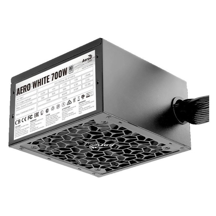 Блок питания Aerocool ATX 700W AERO WHITE 80+ (24+4+4pin) APFC 120mm fan 5xSATA RTL - фото 51417871 Блок питания Aerocool ATX 700W AERO WHITE 80+ (24+4+4pin) APFC 120mm fan 5xSATA RTL - фото 51417871