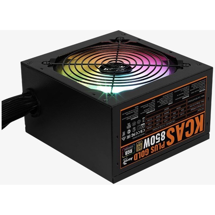 Блок питания Aerocool ATX 850W KCAS PLUS GOLD 850W ARGB 80+ gold 24+2x(4+4) pin APFC 120mm f 10044 - фото 51417912 Блок питания Aerocool ATX 850W KCAS PLUS GOLD 850W ARGB 80+ gold 24+2x(4+4) pin APFC 120mm f 10044 - фото 51417912