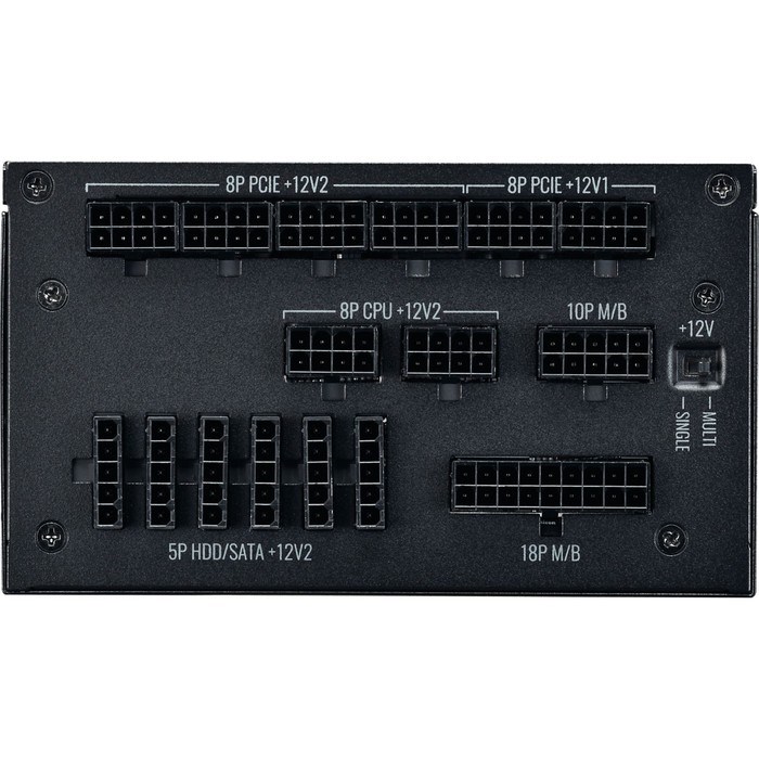 Блок питания Cooler Master ATX 1300W V1300 80+ platinum (24+8+4+4pin) APFC 140mm fan 16xSATA   10044 - фото 51417931