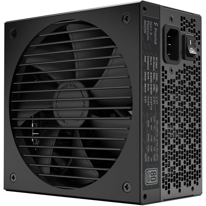 Блок питания Fractal Design ATX 850W ION+2 860 80+ platinum 24+2x(4+4) pin APFC 140mm fan 10 10044 - фото 51418135 Блок питания Fractal Design ATX 850W ION+2 860 80+ platinum 24+2x(4+4) pin APFC 140mm fan 10 10044 - фото 51418135