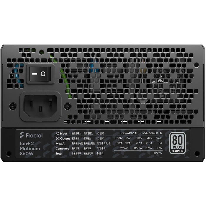 Блок питания Fractal Design ATX 850W ION+2 860 80+ platinum 24+2x(4+4) pin APFC 140mm fan 10 10044 - фото 51418139 Блок питания Fractal Design ATX 850W ION+2 860 80+ platinum 24+2x(4+4) pin APFC 140mm fan 10 10044 - фото 51418139