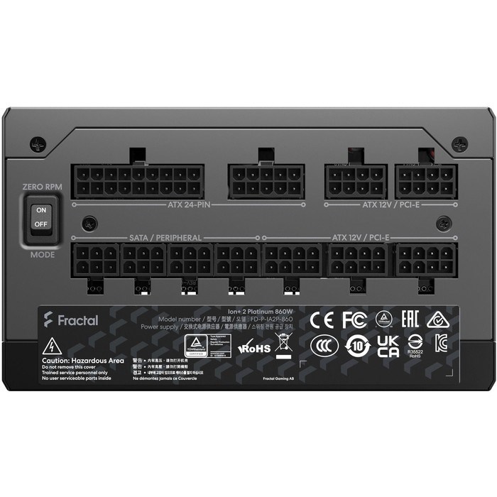 Блок питания Fractal Design ATX 850W ION+2 860 80+ platinum 24+2x(4+4) pin APFC 140mm fan 10 10044 - фото 51418141 Блок питания Fractal Design ATX 850W ION+2 860 80+ platinum 24+2x(4+4) pin APFC 140mm fan 10 10044 - фото 51418141