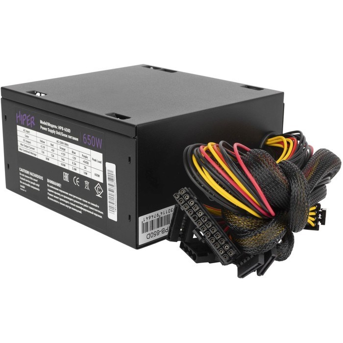 Блок питания Hiper ATX 650W HPB-650D 80+ bronze (24+4+4pin) APFC 120mm fan 6xSATA - фото 51418275 Блок питания Hiper ATX 650W HPB-650D 80+ bronze (24+4+4pin) APFC 120mm fan 6xSATA - фото 51418275