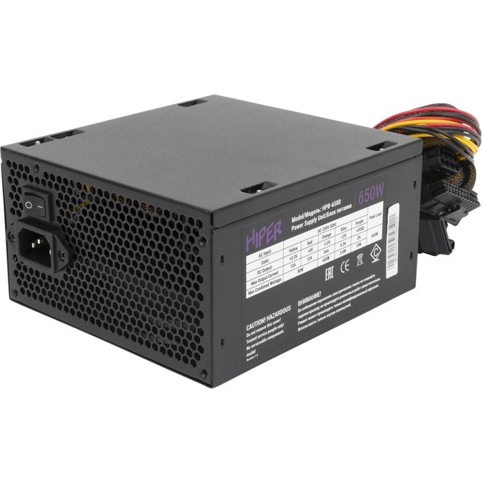 Блок питания Hiper ATX 650W HPB-650D 80+ bronze (24+4+4pin) APFC 120mm fan 6xSATA - фото 51418277 Блок питания Hiper ATX 650W HPB-650D 80+ bronze (24+4+4pin) APFC 120mm fan 6xSATA - фото 51418277