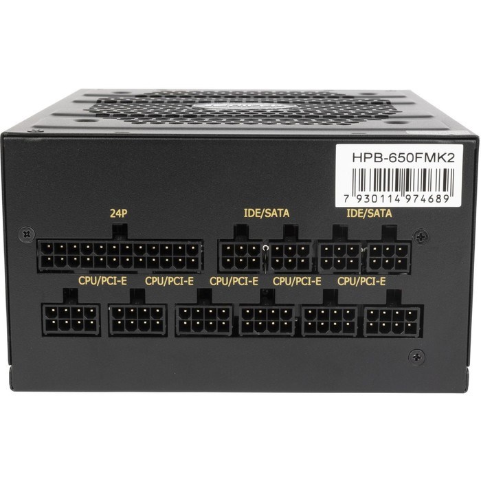 Блок питания Hiper ATX 650W HPB-650FMK2 80+ gold (24+4+4pin) APFC 120mm fan 6xSATA Cab Manag 10044 - фото 51418287 Блок питания Hiper ATX 650W HPB-650FMK2 80+ gold (24+4+4pin) APFC 120mm fan 6xSATA Cab Manag 10044 - фото 51418287