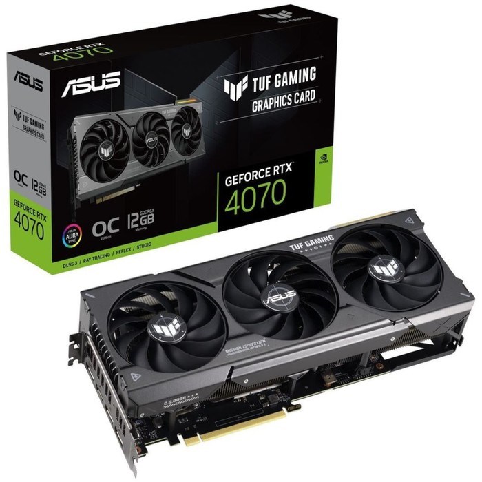 Видеокарта Asus PCI-E 4.0 TUF-RTX4070-O12G-GAMING NVIDIA GeForce RTX 4070 12288Mb 192 GDDR6X 10044 - фото 51418391 Видеокарта Asus PCI-E 4.0 TUF-RTX4070-O12G-GAMING NVIDIA GeForce RTX 4070 12288Mb 192 GDDR6X 10044 - фото 51418391