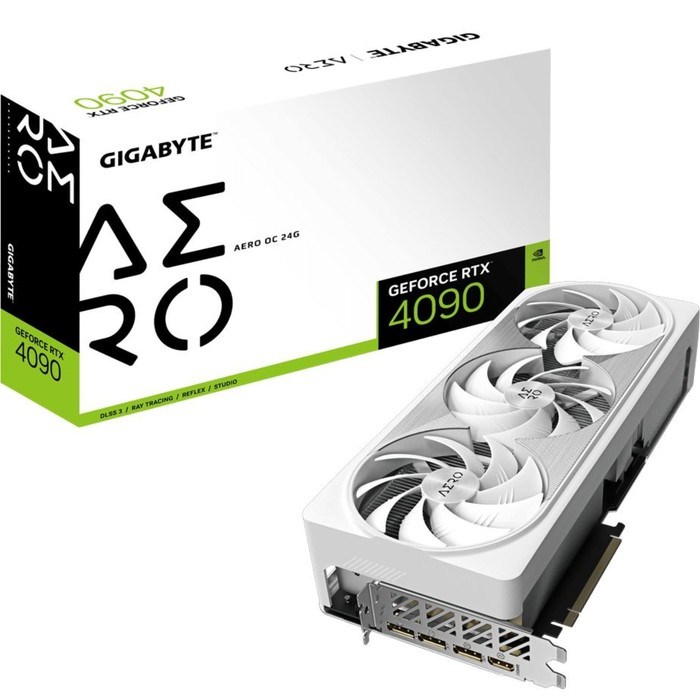 Видеокарта Gigabyte PCI-E 4.0 GV-N4090AERO OC-24GD NVIDIA GeForce RTX 4090 24576Mb 384 GDDR6 10044 - фото 51418442 Видеокарта Gigabyte PCI-E 4.0 GV-N4090AERO OC-24GD NVIDIA GeForce RTX 4090 24576Mb 384 GDDR6 10044 - фото 51418442