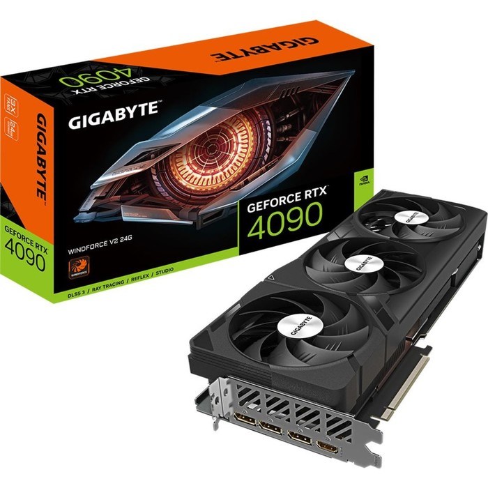 Видеокарта Gigabyte PCI-E 4.0 GV-N4090WF3V2-24GD NVIDIA GeForce RTX 4090 24576Mb 384 GDDR6X 100445 - фото 51418450 Видеокарта Gigabyte PCI-E 4.0 GV-N4090WF3V2-24GD NVIDIA GeForce RTX 4090 24576Mb 384 GDDR6X 100445 - фото 51418450
