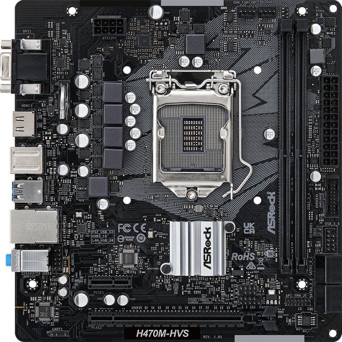 Материнская плата Asrock H470M-HVS R2.0 Soc-1200 Intel H470 2xDDR4 mATX AC`97 8ch(7.1) GbLAN 10044 - фото 51418965 Материнская плата Asrock H470M-HVS R2.0 Soc-1200 Intel H470 2xDDR4 mATX AC`97 8ch(7.1) GbLAN 10044 - фото 51418965