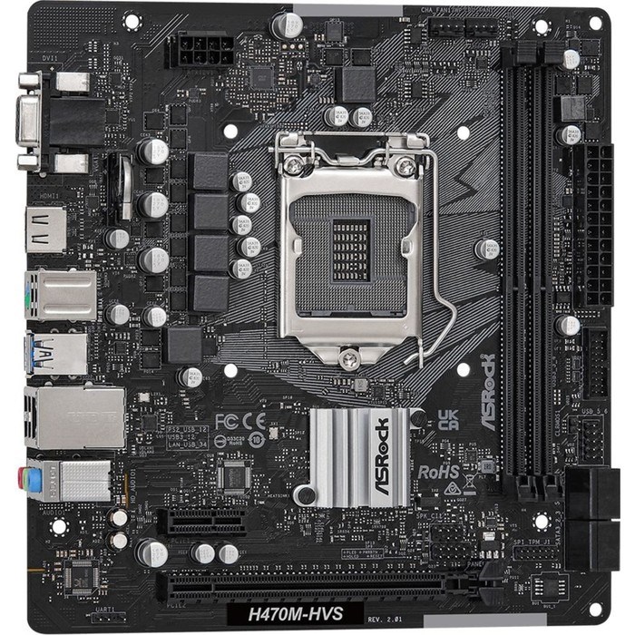 Материнская плата Asrock H470M-HVS R2.0 Soc-1200 Intel H470 2xDDR4 mATX AC`97 8ch(7.1) GbLAN 10044 - фото 51418966 Материнская плата Asrock H470M-HVS R2.0 Soc-1200 Intel H470 2xDDR4 mATX AC`97 8ch(7.1) GbLAN 10044 - фото 51418966