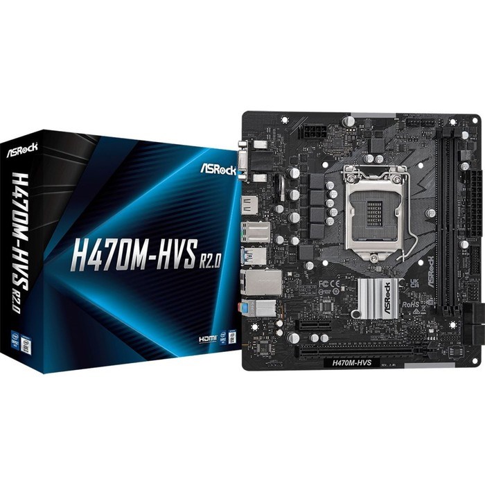 Материнская плата Asrock H470M-HVS R2.0 Soc-1200 Intel H470 2xDDR4 mATX AC`97 8ch(7.1) GbLAN 10044 - фото 51418969 Материнская плата Asrock H470M-HVS R2.0 Soc-1200 Intel H470 2xDDR4 mATX AC`97 8ch(7.1) GbLAN 10044 - фото 51418969