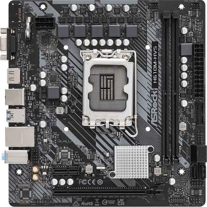 Материнская плата Asrock H610M-HVS Soc-1700 Intel H610 2xDDR4 mATX AC`97 8ch(7.1) GbLAN+VGA+   10044 - фото 51418997