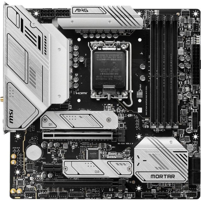 Материнская плата MSI MAG B760M MORTAR MAX WIFI DDR4 Soc-1700 Intel B760 4xDDR4 mATX AC`97 8 10044 - фото 51419126 Материнская плата MSI MAG B760M MORTAR MAX WIFI DDR4 Soc-1700 Intel B760 4xDDR4 mATX AC`97 8 10044 - фото 51419126
