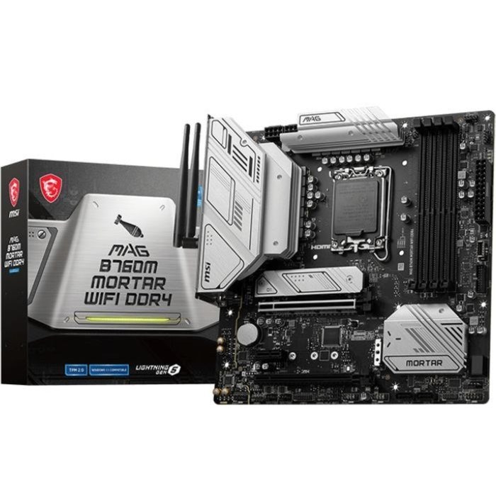 Материнская плата MSI MAG B760M MORTAR WIFI DDR4 Soc-1700 Intel B760 4xDDR4 mATX AC`97 8ch(7 10044 - фото 51419136 Материнская плата MSI MAG B760M MORTAR WIFI DDR4 Soc-1700 Intel B760 4xDDR4 mATX AC`97 8ch(7 10044 - фото 51419136
