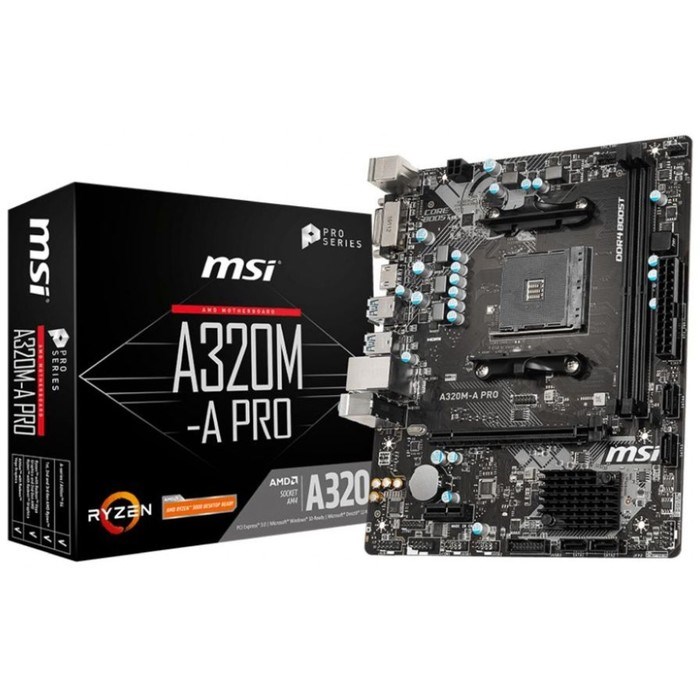 Материнская плата MSI A320M-A PRO Soc-AM4 AMD A320 2xDDR4 mATX AC`97 8ch(7.1) GbLAN RAID+DVI 10044 - фото 51419232 Материнская плата MSI A320M-A PRO Soc-AM4 AMD A320 2xDDR4 mATX AC`97 8ch(7.1) GbLAN RAID+DVI 10044 - фото 51419232