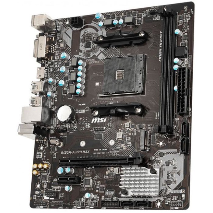 Материнская плата MSI B450M-A PRO MAX Soc-AM4 AMD B450 2xDDR4 mATX AC`97 8ch(7.1) GbLAN RAID   10044 - фото 51419234