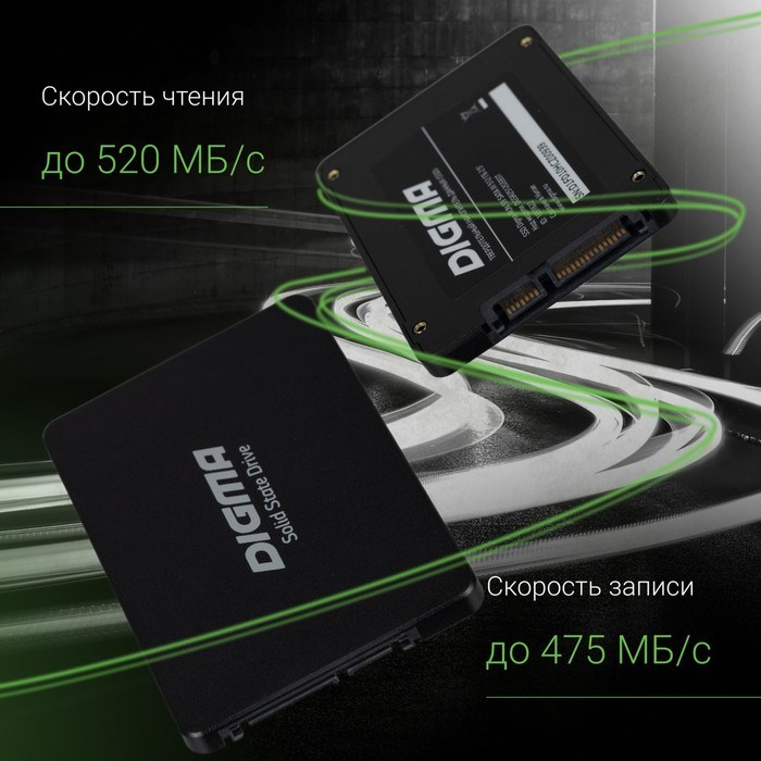 Накопитель SSD Digma SATA III 512GB DGSR2512GS93T Run S9 2.5" - фото 51419260 Накопитель SSD Digma SATA III 512GB DGSR2512GS93T Run S9 2.5" - фото 51419260