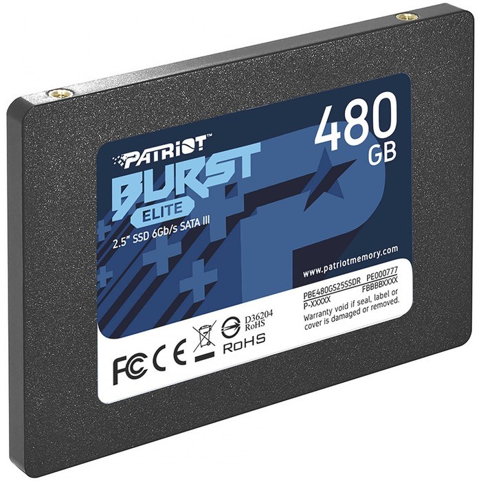 Накопитель SSD Patriot SATA III 480GB PBE480GS25SSDR Burst Elite 2.5" - фото 51419274 Накопитель SSD Patriot SATA III 480GB PBE480GS25SSDR Burst Elite 2.5" - фото 51419274