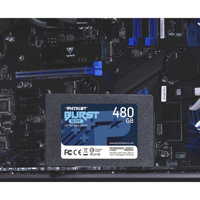 Накопитель SSD Patriot SATA III 480GB PBE480GS25SSDR Burst Elite 2.5" - фото 51419275 Накопитель SSD Patriot SATA III 480GB PBE480GS25SSDR Burst Elite 2.5" - фото 51419275