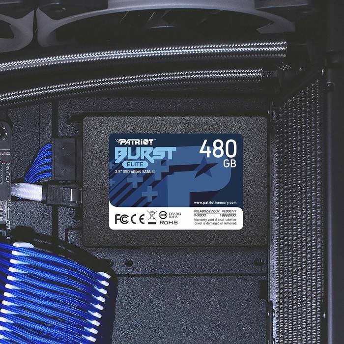 Накопитель SSD Patriot SATA III 480GB PBE480GS25SSDR Burst Elite 2.5" - фото 51419276 Накопитель SSD Patriot SATA III 480GB PBE480GS25SSDR Burst Elite 2.5" - фото 51419276