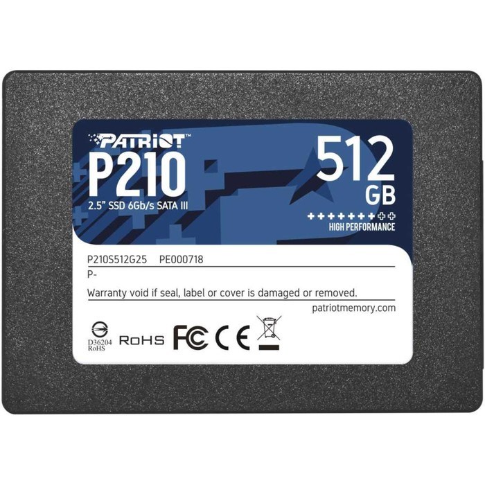 Накопитель SSD Patriot SATA III 512GB P210S512G25 P210 2.5" - фото 51419280 Накопитель SSD Patriot SATA III 512GB P210S512G25 P210 2.5" - фото 51419280