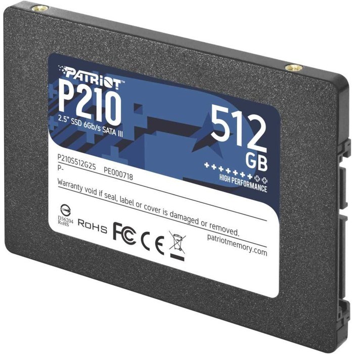 Накопитель SSD Patriot SATA III 512GB P210S512G25 P210 2.5" - фото 51419282 Накопитель SSD Patriot SATA III 512GB P210S512G25 P210 2.5" - фото 51419282