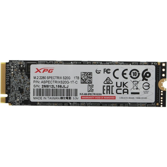 Накопитель SSD A-Data PCI-E 3.0 x4 1TB ASPECTRIXS20G-1T-C Spectrix S20G M.2 2280 - фото 51419292 Накопитель SSD A-Data PCI-E 3.0 x4 1TB ASPECTRIXS20G-1T-C Spectrix S20G M.2 2280 - фото 51419292