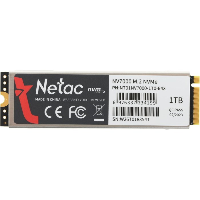 Накопитель SSD Netac PCI-E 4.0 x4 1TB NT01NV7000-1T0-E4X NV7000 M.2 2280 - фото 51419343 Накопитель SSD Netac PCI-E 4.0 x4 1TB NT01NV7000-1T0-E4X NV7000 M.2 2280 - фото 51419343
