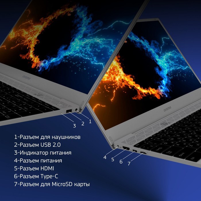 Ноутбук Digma EVE 15 C423 Ryzen 3 3200U 8Gb SSD256Gb AMD Radeon Vega 3 15.6" IPS FHD (1920x1 10045 - фото 51420585 Ноутбук Digma EVE 15 C423 Ryzen 3 3200U 8Gb SSD256Gb AMD Radeon Vega 3 15.6" IPS FHD (1920x1 10045 - фото 51420585