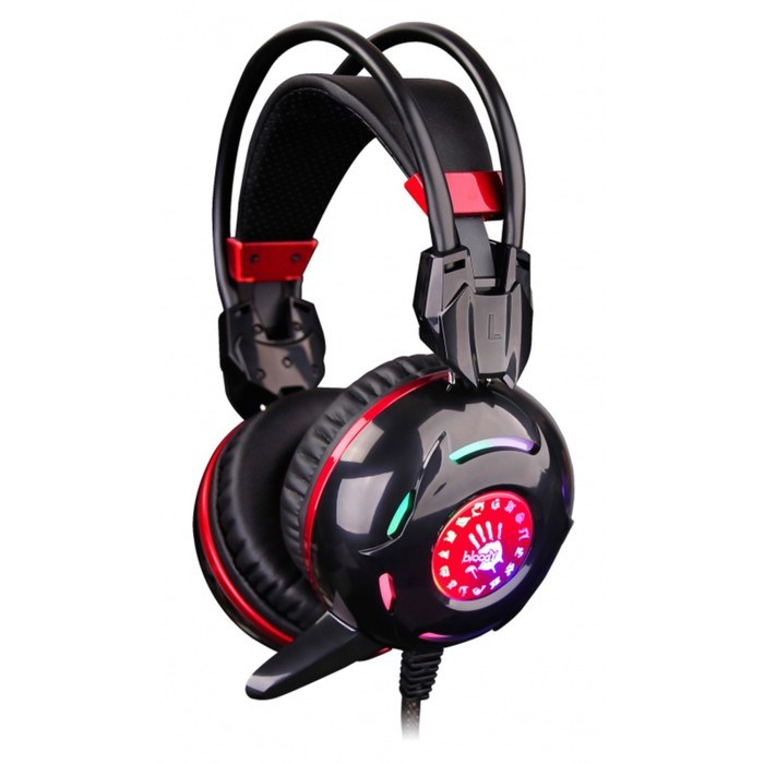 Наушники с микрофоном A4Tech Bloody G300 черный/красный 2.2м мониторные оголовье (G300 BLACK 10045 - фото 51421997 Наушники с микрофоном A4Tech Bloody G300 черный/красный 2.2м мониторные оголовье (G300 BLACK 10045 - фото 51421997