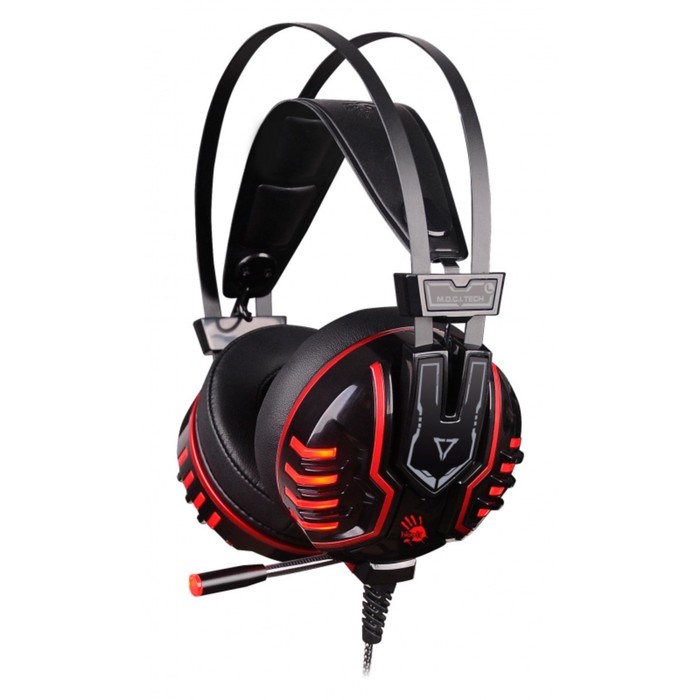 Наушники с микрофоном A4Tech Bloody M615 черный 2.2м мониторные оголовье (M615 B/R) - фото 51422094 Наушники с микрофоном A4Tech Bloody M615 черный 2.2м мониторные оголовье (M615 B/R) - фото 51422094